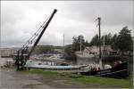 Bristol. Historischer handbetriebener Kran an der ehemaligen Redcliff Wharf. 02.06.2014