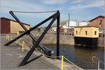 Derrickkran am Trockendock im Hafen von Nexø (Bornholm). 26.08.2016