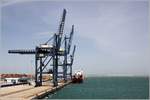 Containerbrücken im Hafen von Cádiz. 19.04.2017