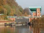 Elbe-Lübeck-Kanal, die Schleuse Lauenburg war zwölf Tage gesperrt wegen Bauwerkinspektion; Foto vom 09.11.2014  