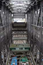 Schiffshebewerk Niederfinow (BAR), Techn. Denkmal, Trog in der unteren Lage, Hubhhe 36 m