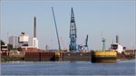 Das weserseitige Schleusentor der Schleuse Oslebshausen in Bremen. 07.09.2016