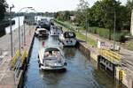 Blick in die Nordkammer der SCHLEUSE BRANDENBURG am 19.08.2020.