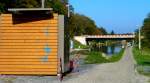 Frankreich, Elsass-Lothringen, Saarkanal (vormals Saar-Kohle-Kanal), Schleuse 5 und, im Hintergrund, Schleuse 6.