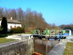 Frankreich, Elsass-Lothringen, Saarkanal (vormals Saar-Kohle-Kanal), Schleuse 6, 05.03.2011