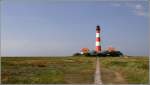 Der Leuchtturm Westerheversand ist seit 1908 in Betrieb. Der Turm ist 40 m hoch und beherbert ein See-, Quermarken- und Leitfeuer. 10.08.2010