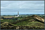 Blick von der Uwe-Düne auf den 1856 erbauten Leuchtturm von Kampen.