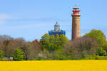 Kap Arkona’s Schinkel- und Leuchtturm mit der aktuellen Rapsblüte im Vordergrund. - 09.05.2025
