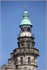 Das Leuchtfeuer Kronborg Slot in Helsingør befindet sich im Nord-Ost-Turm des Schlosses. 03.06.2016