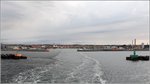 Die Hafeneinfahrt von Rønne (Bornholm) mit den hintereinander liegenden Molenfeuern. 28.08.2016