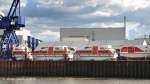 Rettungsboote fr das Kreuzfahrtschiff  AZURA  (IMO 9424883)  auf der Fassmer Werft in Berne , am 13.09.2009. Die Werft ist fhrend im Bau von Rettungsbooten.