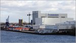 Werftgelände und Hallen der Fassmer-Werft in Berne. 23.03.2016