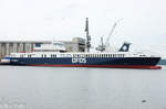 TULIPA SEAWAYS nach den Aufsetzen der Decksaufbauten am Ausrüstungspier der FSG in Flensburg