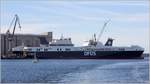 Zwei Schiffsneubauten liegen am 05.07.2017 bei der Flensburger Schiffbau-Gesellschaft. Im Vordergrund ist die TULIPA SEAWAYS (IMO 9809100) zu sehen, die für die DFDS gefertigt wird. 