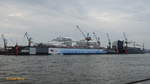 Hamburg am 13.10.2019: Blohm+Voss (Schwimm-)Docks 10+11 mit den Schiffen EUROPA und ATLANTIC SAIL  /