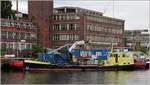 Das 1928 gebaute Arbeitsschiff ST.ZARIA liegt am 09.05.2019 ii ihrem Heimathafen Stettin. Sie ist 27,24 m lang und 4,27 m breit. RICA, CORNELIA, JOHANNA, LOUIS, BUNK OIL 41, SEPIA, SEINPOST. 
