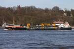 Saugbagger IJSSELDELTA (IMO 7737690); Datum: 02.03.2026; Aufnahmeort: Elbe/Hafen Hamburg, Deutschland.