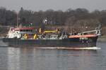 Saugbagger IJSSELDELTA (IMO 7737690); Datum: 09.03.2026; Aufnahmeort: Elbe/Hafen Hamburg, Deutschland.