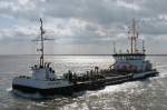 Baggerschiff  Seekrabbe  unterwegs im Wattenmeer vor Norddeich (19.05.2007)