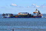 VOX ARIANE , Saugbagger , IMO  9867085 , Baujahr 2022 , 137 x 28 m , Cuxhaven - Alte Liebe , 07.04.2025 , 