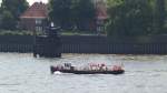 HANSA II (H3080) am 4.7.2015, Hamburg, Elbe Höhe Steinwerder /  fleetgängige Barkasse / Lüa 15,44 m, B 3,34 m, Tg 0,85 m / 96 kW, 131 PS / max.