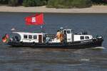 Spezialbarkasse HAFENDOCKTER (MMSI 211735920); Eigner/Betreiber: privat/Museum; Datum: 08.05.2026; Aufnahmeort: Elbe/Hafen Hamburg, Deutschland; Das Bild entstand anl�sslich der Einlaufparade zum 837.