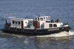 Spezialbarkasse HAFENDOCKTER (MMSI 211735920); Eigner/Betreiber: privat/Museum; Datum: 14.07.2026; Aufnahmeort: Elbe/Hafen Hamburg, Deutschland
