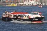 Hafenbarkasse HANSA (ENI 05100930); Eigner/Betreiber: B�low; Datum: 26.08.2026; Aufnahmeort: Elbe/Hafen Hamburg, Deutschland.