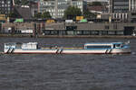 Hafenbarkasse KLEIN FRITZCHEN (ENI 04812340); Eigner/Betreiber: Reederei Abicht; Datum: 13.06.2025; Aufnahmeort: Elbe/Hafen Hamburg, Deutschland.