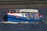 Hafenbarkasse RUTH (ENI 05107350); Eigner/Betreiber: Kapit�n Pr�sse; Datum: 24.09.2025; Aufnahmeort: Elbe/Hafen Hamburg, Deutschland.