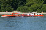 Bunkerschiff BUNKER SERVICE 12 (ENI 04017770), NWB Bunker Service;  Aufnahmeort: Elbe bei Hamburg-Finkenwerder, Aufnahmedatum: 18.08.2025.