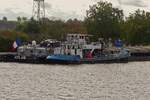 Bunkerschiff NEPTUNIA 84, ENI 04401050, BJ 1937, L 26,55 m, B 4,09 m, 85 t, beliefert das GMS ATLAS, ENI 01823389, auf dem Albertkanal, mit Waren. 17.09.2026