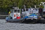 Bunkerschiff NEPTUNIA 84, ENI 04401050, BJ 1937, L 26,55 m, B 4,09 m, 85 t, hat auf dem Albertkanal an einem Schiff angelegt. 17.09.2026