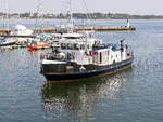 Einfahrt des Eisbrecher und Schlepper SWANTI (05035680) in den Hafen von Stralsund am 22. September 2020.