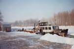 Eisbrecher Tmmler Bj.1904 WSA Magdeburg auf der Saale beim Eisaufbruch.Es handelt sich hier um Deutschlands ltesten Binneneisbrecher.
Aufnahme: Schiffsfhrer Cords