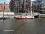 REPSOLD (H21985) 002 am 5.5.2012, Hamburg, Museumshafen Hafencity /  ex OBERSPRITZENMEISTER REPSOLD (1965),  Auerdienststellung 1984, weiter als Reserve- und Pumpboot / ex LSCHBOOT IX (1948-1965) /