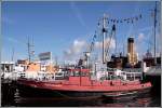 Ein Feuerlschboot im Museumshafen Kiel. Aufnahmedatum: 03.10.2005