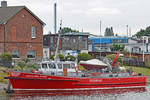 Feuerlöschboot SENATOR EMIL PETERS am 11.7.2019 im Hafen von Lübeck