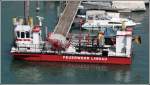 Das SG (selbstfahrende lsammelgert) der Feuerwehr Lindau liegt einsatzbereit im Hafen. 10.08.2008
