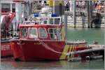 Das Mehrzweckboot Li 1530 der Feuerwehr Lindau liegt am 10.08.2008 im Hafen von Lindau.