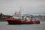 Feuerlöschboot FLB 40-3 am 12.10.2025 in Warnemünde.