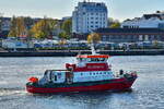 ALBERT Wegener , Feuerl�schboot , MMSI 211138490 , Baujahr 1989 ,  27,50 x 6,53 m , 29.04.2026 , Rostock-Warnem�nde