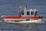 Feuerwehrboot F 35; Eigner/Betreiber: Feuerwehr Hamburg; Datum: 29.04.2026; Aufnahmeort: Elbe/Hafen Hamburg, Deutschland.