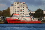 FLB 40-3(IMO: 8326333)lag am 10.10.2026 am Liegeplatz P 1-4 in Warnem�nde