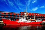 Feuerschiff FEHMARNBELT (IMO 1046704, MMSI 211352730) am 26.08.2016 im Lübecker Hansehafen bei den Mediadocks