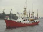 Das 100 jahre alte Feuertschiff  Fehmarnbelt  am 19.06.08 zum Feurschifftreffen in Hamburg.
