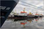 Die Schiffe des Bundesamtes fr Seeschifffahrt und Hydrographie sind seit einigen Monaten in Bremerhaven stationiert. Hier liegen die KOMET (IMO 9162978), WEGA (IMO 8901054) und ATAIR (IMO 8521426) hintereinander im Fischereihafen 1 in Bremerhaven. 26.12.2014