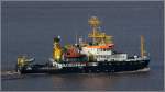 Die 1987 gebaute ATAIR (IMO 8521426) verlässt am 09.03.2016 Bremerhaven in Richtung Nordsee. Sie ist ein Vermessungs-, Wracksuch- und Forschungsschiff des Bundesamtes für Seeschifffahrt und Hydrographie. Die ATAIR  ist 51,40 m lang, 11,40 m breit und hat eine GT/BRZ von 950. Die Maschine liefert 660 kw und ermöglicht eine Geschwindigkeit von 11,4 kn.