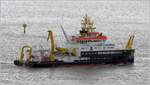 Die 2020 gebaute ATAIR (IMO 9835496) verlsst Bremerhaven zu Probefahrten in Richtung Nordsee. Dieser Neubau ist mit einer Lnge von 75 m und einer Breite von 16,80 m das grte Forschungsschiff des Bundesamtes fr Seeschifffahrt und Hydrographie (BSH). Der Heimathafen des Schiffes ist mit Hamburg der Standort des BSH, seinen Liegeplatz hat es allerdings im Bremerhavener Fischereihafen. 28.06.2020