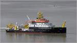 Die 2020 gebaute ATAIR (IMO 9835496) verlässt Bremerhaven zu Probefahrten in der Nordsee. Dieser Forschungsschiff-Neubau des Bundesamtes für Seeschifffahrt und Hydrographie hat eine Länge von 75 m, eine Breite von 16,80 m und verfügt über einen LNG-Antrieb. Der Heimathafen des Schiffes ist mit Hamburg der Standort des BSH, seinen Liegeplatz hat es allerdings im Bremerhavener Fischereihafen. 03.08.2020